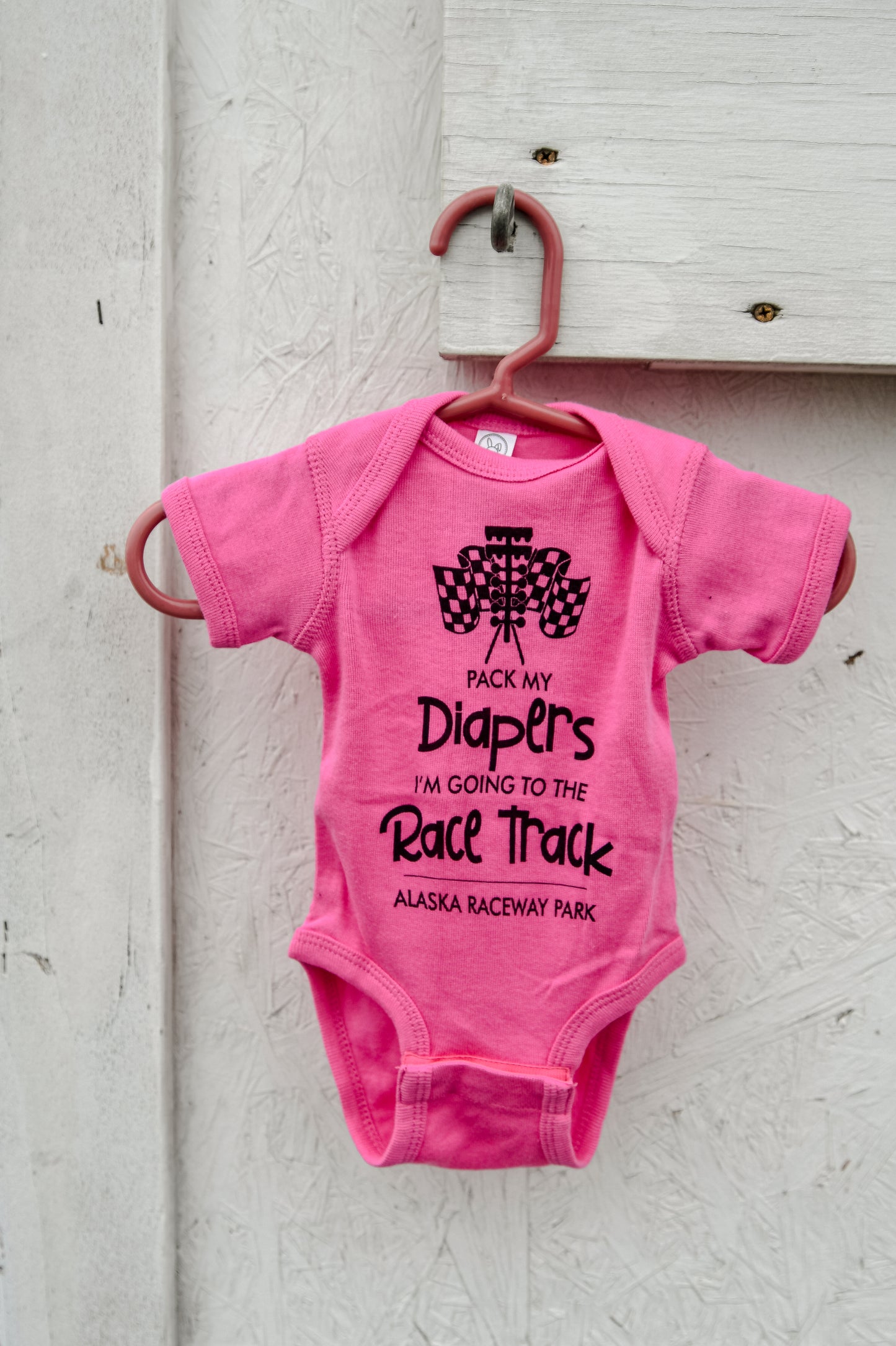 Pack My Diapers Pink Onsie