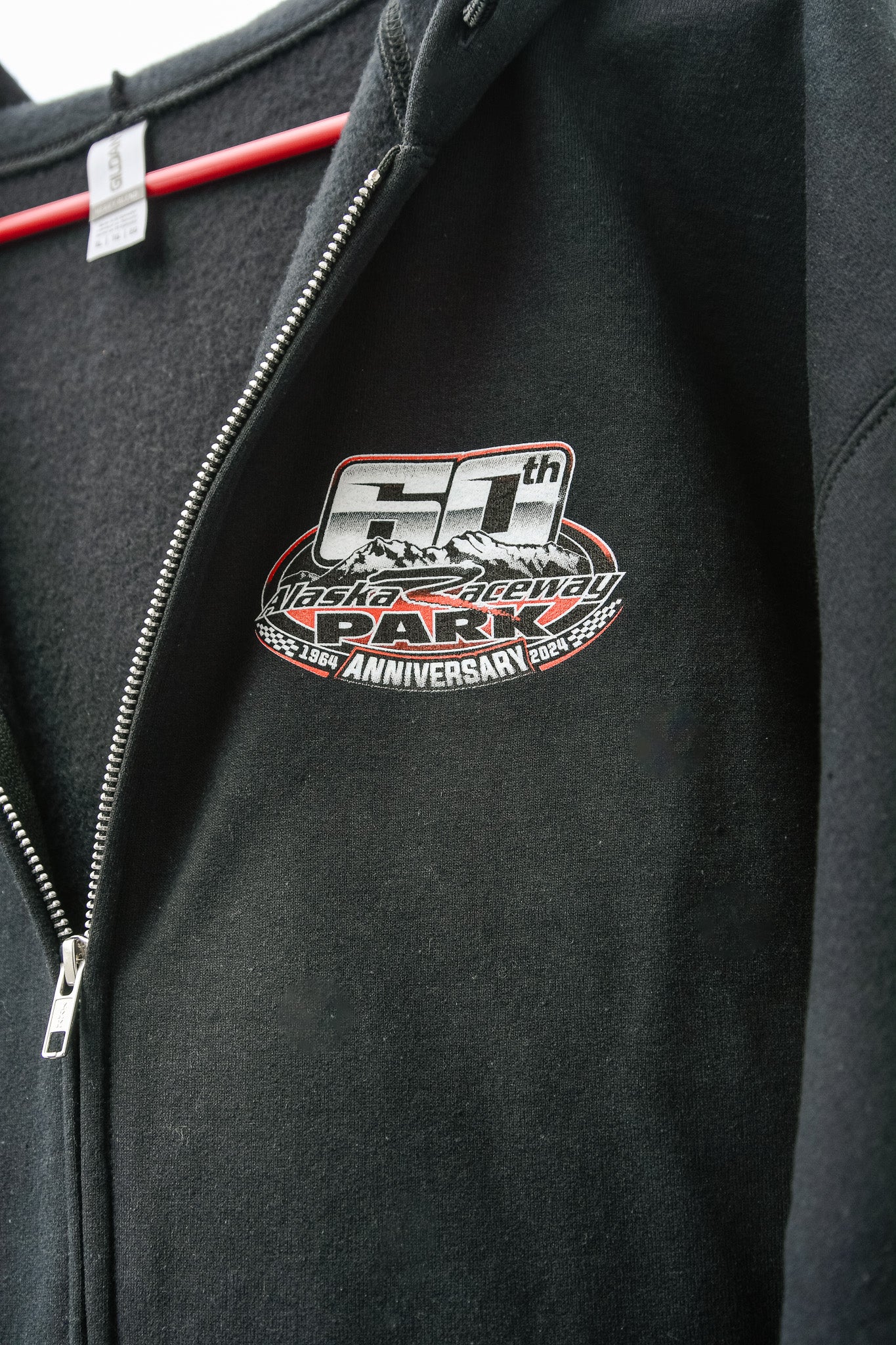 60th Anniversary Black Zip-up Hoodie