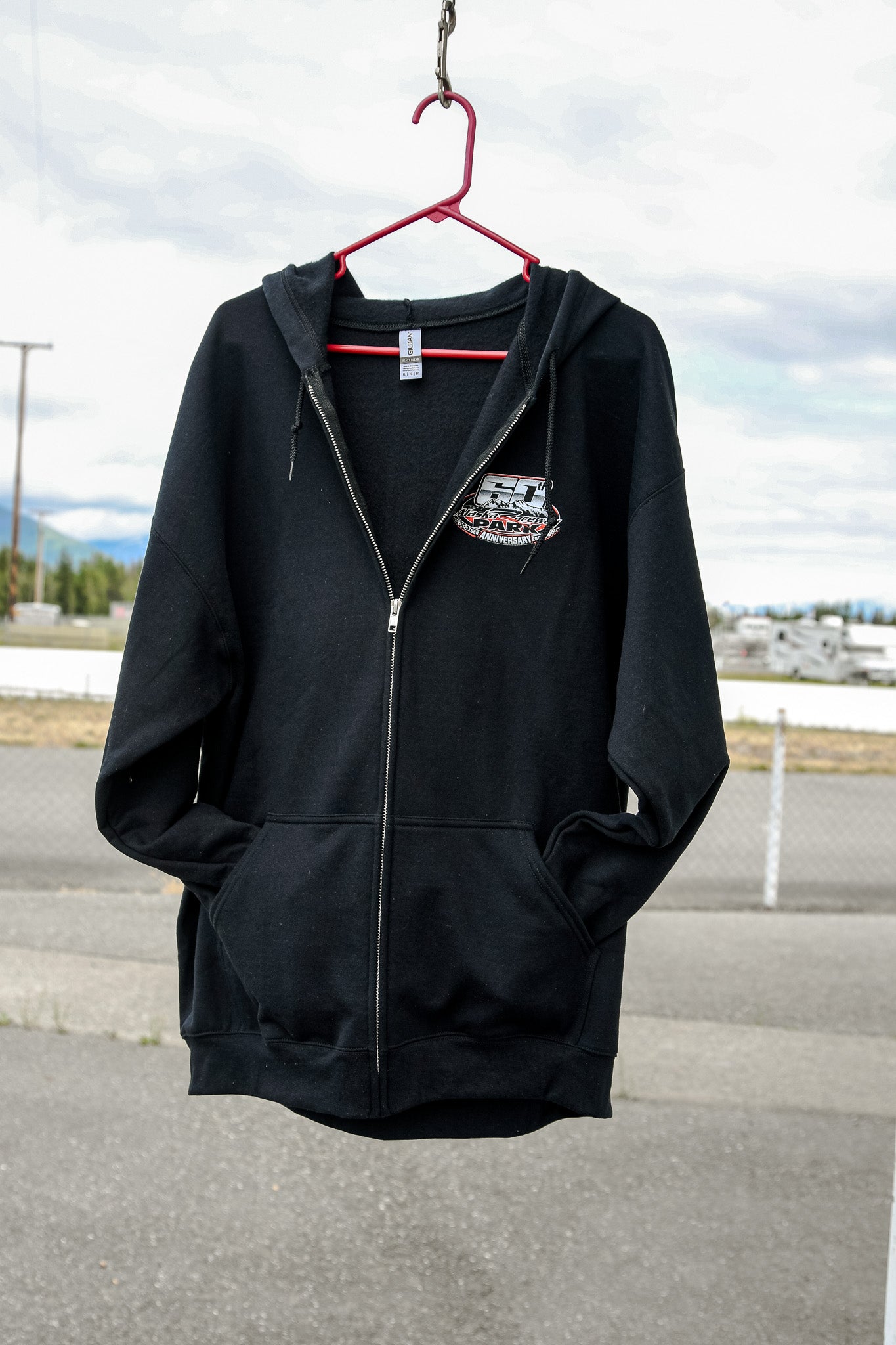 60th Anniversary Black Zip-up Hoodie