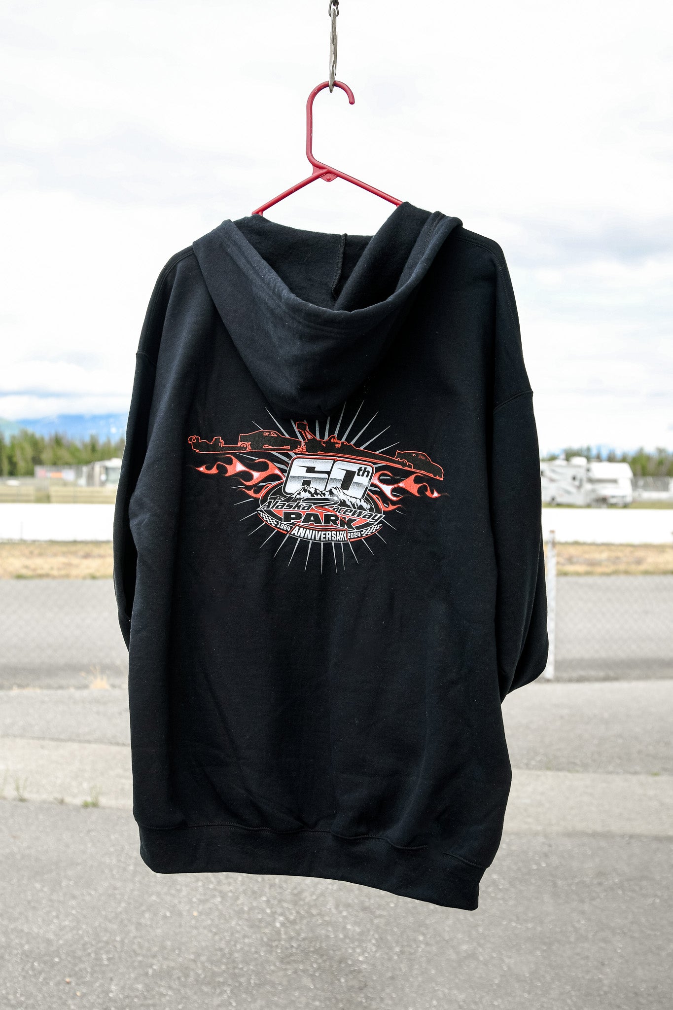 60th Anniversary Black Zip-up Hoodie