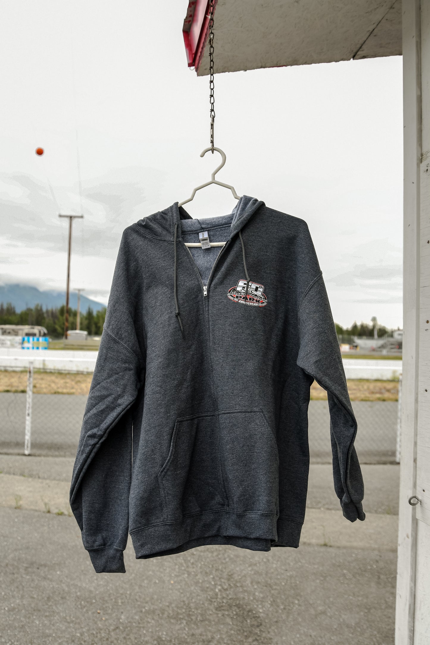60th Anniversary Gray Zip-up Hoodie
