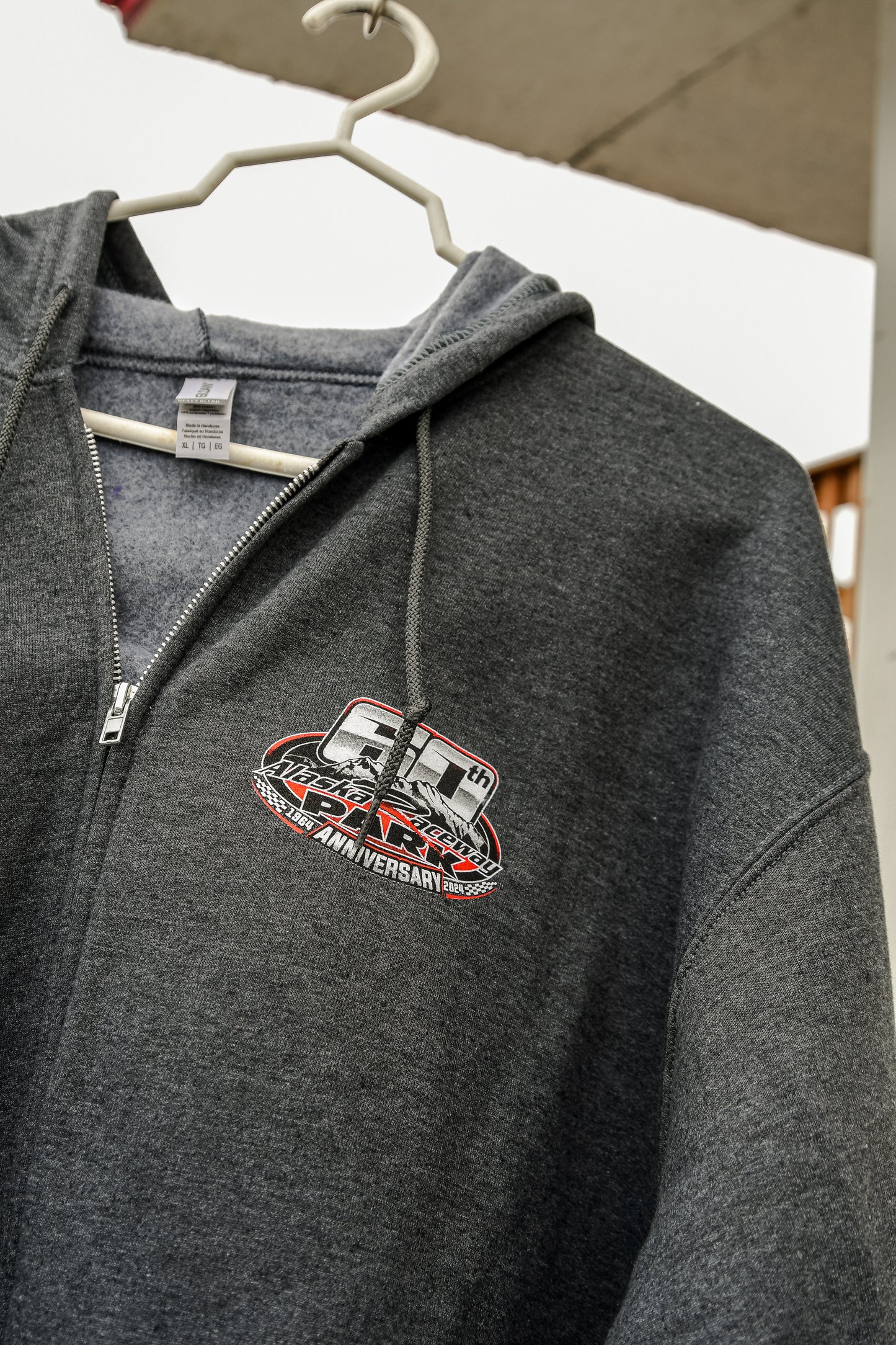 60th Anniversary Gray Zip-up Hoodie